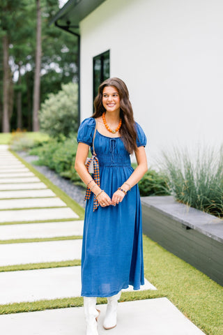 The Lone Star Denim Midi Dress - Instyle Boutique