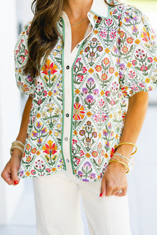 Must Have Multi Floral Printed Top