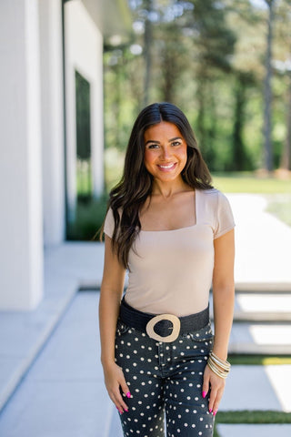Cropped Polka Dot Demi Flare - Instyle Boutique