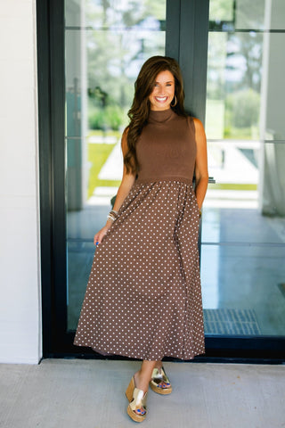Just Trust Me Brown Midi Dress - Instyle Boutique