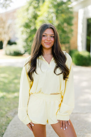 Yellow Glow Half Zip Pullover - Instyle Boutique