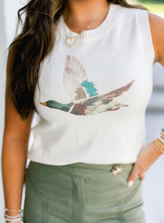 Mallard Ivory Sleeveless Sweater ~PREORDER~