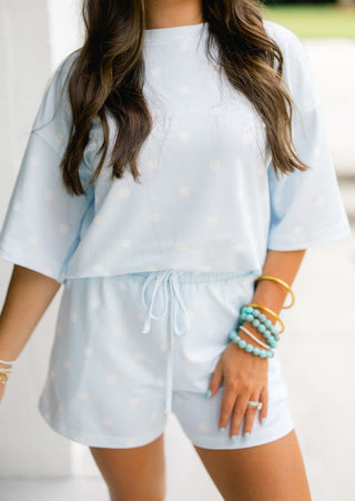 Polka Dot Pretty Blue & White Set - Instyle Boutique