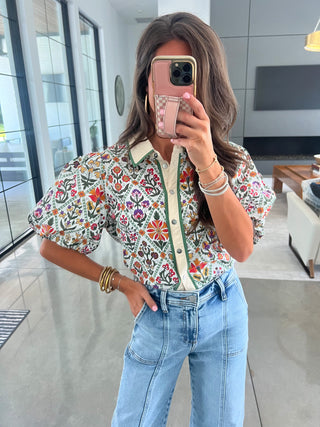 Must Have Multi Floral Printed Top