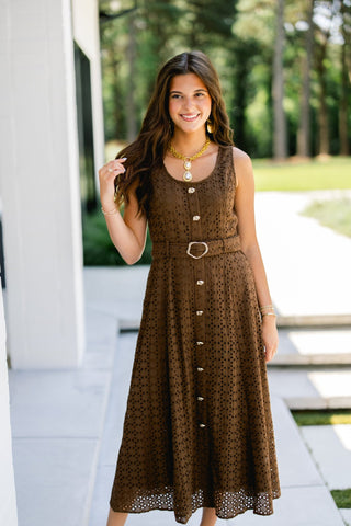 Charleston Belted Button Down Dress - Instyle Boutique