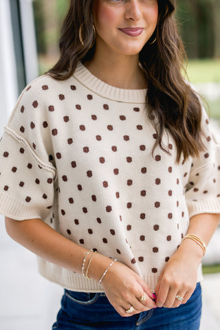 Dotty Daydream Sweater Top