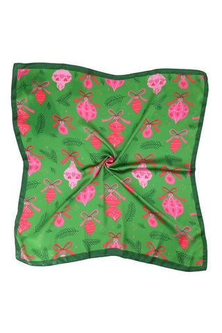 Green & Pink Ornament Scarf - Instyle Boutique