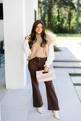 Fall Feels Camel Sweater Top