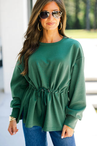 Girl On The Go Pullover-Green