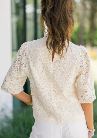 Loving Summer Lace Top- Ecru