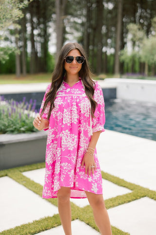 Magenta Sunshine Swing Dress - Instyle Boutique