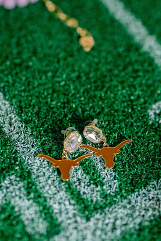 Texas Longhorns Enamel Drop Earrings - Instyle Boutique