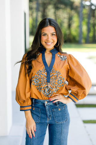The Color Of Fall Camel Top