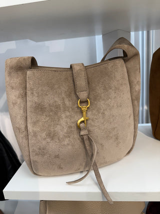 Mini Taupe Hobo Suede Tote ~PREORDER~
