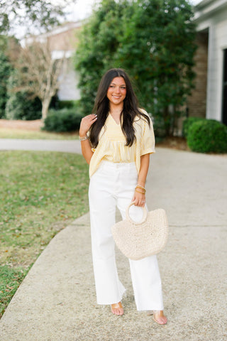 When Life Gives You Lemons Striped Top - Instyle Boutique