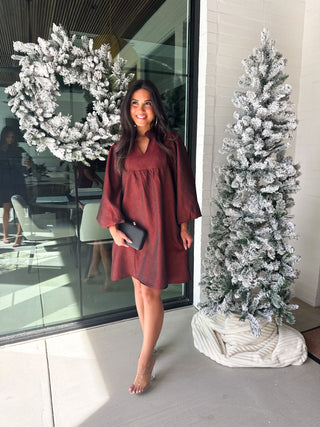 For The Drama Burgundy Dress