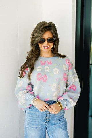 Sweet Sky Blue Sweater - Instyle Boutique