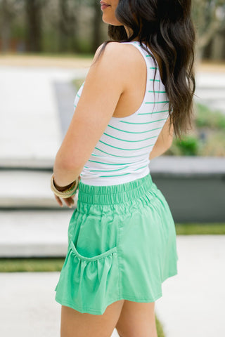 Green Pop Active Shorts - Instyle Boutique