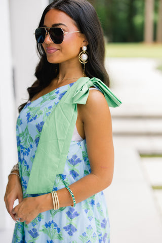 By The Garden Aqua Dress