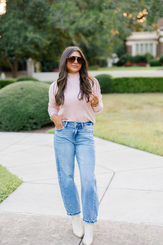 The Soft Girl Blush Sweater - Instyle Boutique