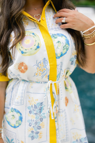 Golden Tropics Button - Down Dress - Instyle Boutique