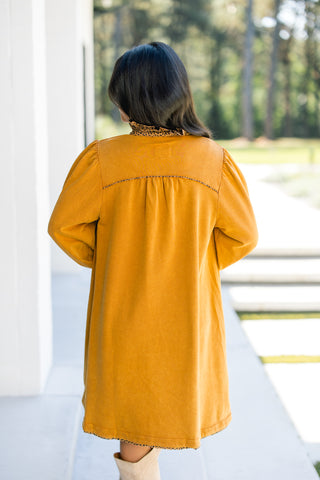 Forever Fall Brown Shift Dress