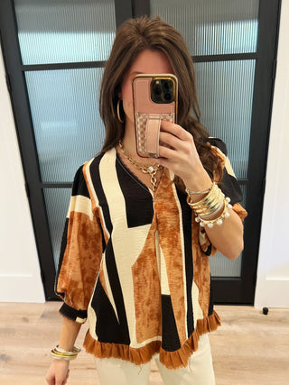 Desert Daydream Striped Top - Instyle Boutique