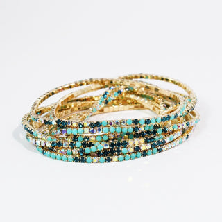 Blues Crystal Bracelet Set ~PREORDER~ - Instyle Boutique