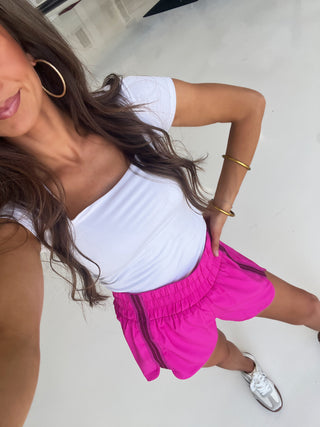 Play It Off Magenta Shorts