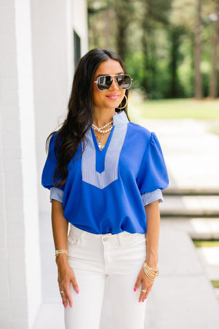 The Regatta Top – Royal Blue - Instyle Boutique