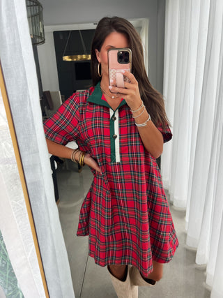 Tis The Season Red Plaid Dress