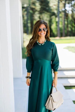 Evergreen Elegance Dress - Instyle Boutique