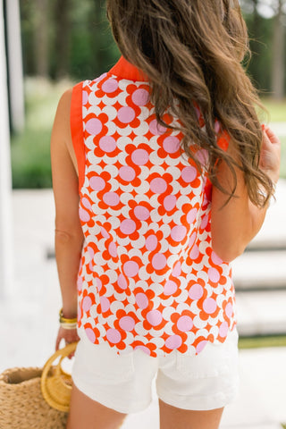 Retro Bloom Scallop Top - Instyle Boutique