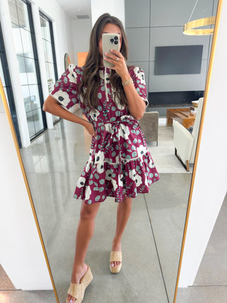 One Of Those Days Plum Floral Dress