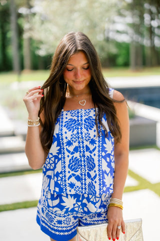 Couldn't Miss It Cobalt Printed Set - Instyle Boutique