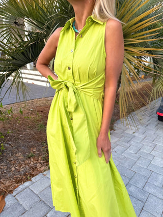 Citrus Grove Belted Midi Dress - Instyle Boutique