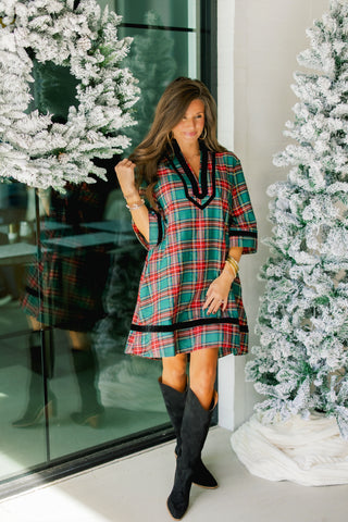 Holiday Chic Plaid Dress