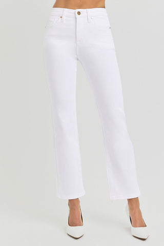 Wish You Well White Cropped Denim - Instyle Boutique
