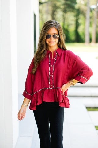 The Garnet Glow Top