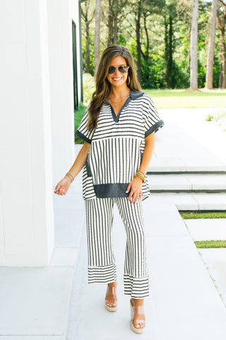 Cute and Casual Striped Set - Instyle Boutique