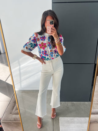 Little Miss Floral Sweater Top