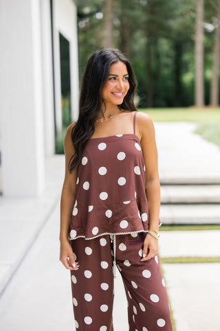 Cocoa Dot Two-Piece Set - Instyle Boutique