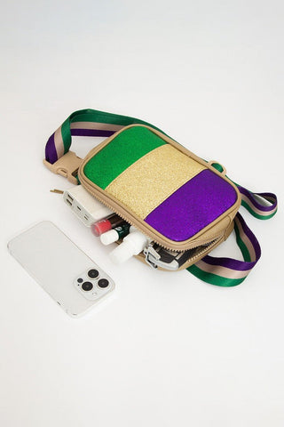 Mardi Gras Sparkle Belt Bag - Instyle Boutique