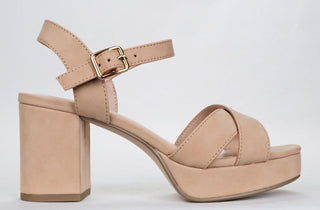 Elevate Nude Block Heel Platform Sandals - Instyle Boutique