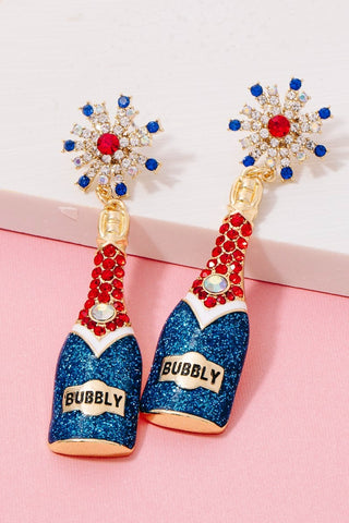 Red, White & Blue Bubbly Earrings