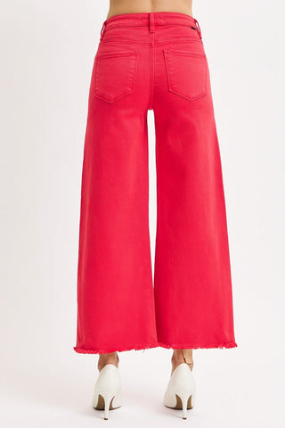 Cara Red Cropped Denim - Instyle Boutique