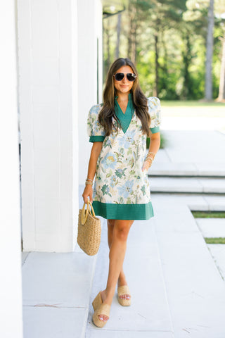Enchanted Ecru Floral Dress
