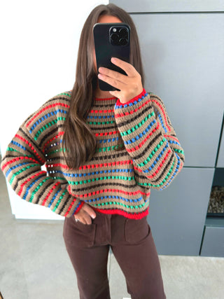 For Good Reason Mocha Knitted Sweater
