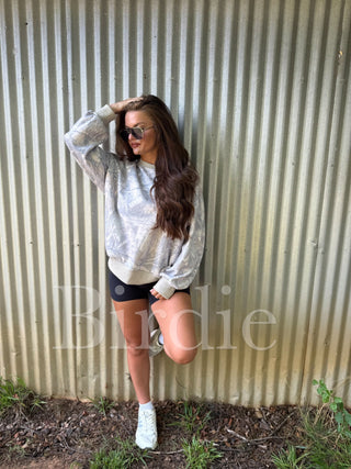 BIRDIE PREORDER Soft Spun Crewneck in Light Timber Haze Camo - Instyle Boutique