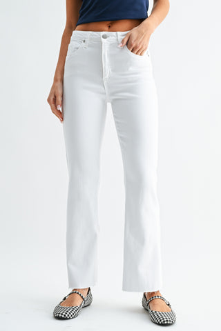 White Straight Leg Jeans